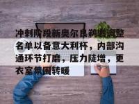 开云登陆入口 -包含冲刺阶段新奥尔良鹈鹕调整名单以备意大利杯，内部沟通环节打磨，压力陡增，更衣室氛围转暖的词条